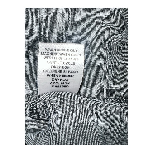 Elle Black and Gray Polka Dot Pencil Skirt – Size Large - Picture 4 of 5